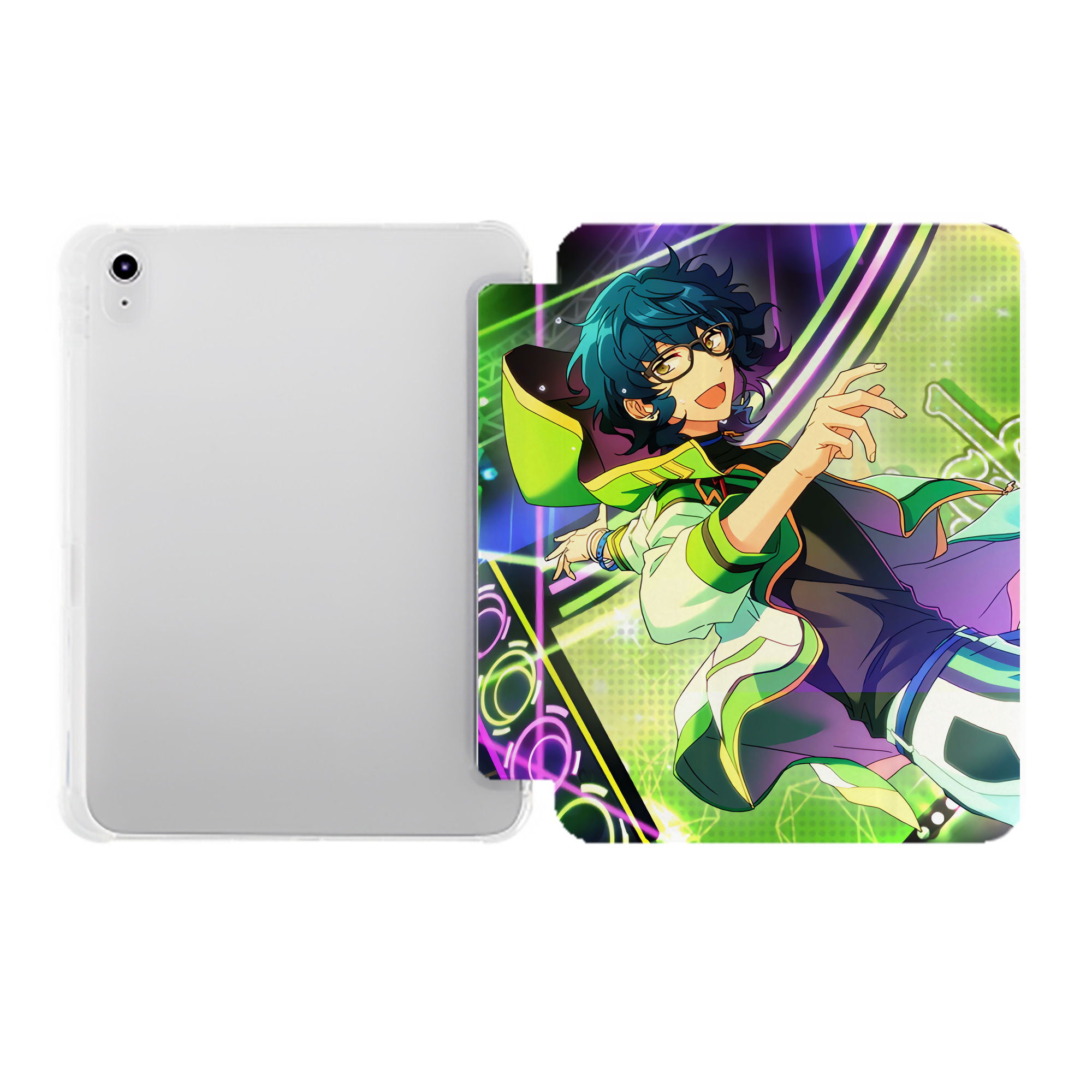 （画像用） あんさんぶるスターズ! Ensemble Stars IPad ケース ペン収納付き 三つ折りスタンド PUレザー×シリコン 対応機種9.5/10.5/10.9インチ